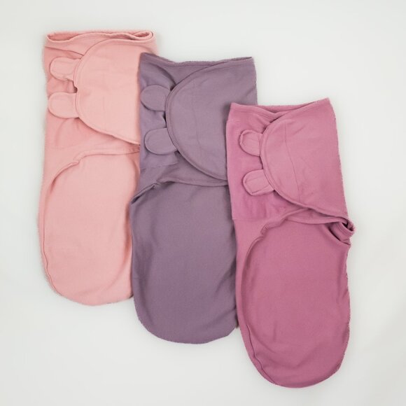 ComfyCubs - Pink & Purple Swaddle Sleep Sacks (x3) - Picture 1 of 5
